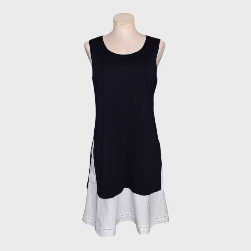 Theory Malkan Pima Cotton Layered Sleeveless Dress